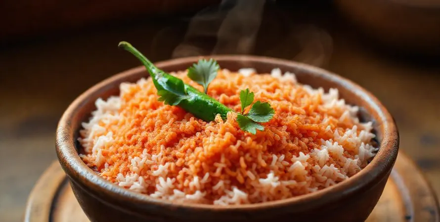 Riz rouge à la mexicaine