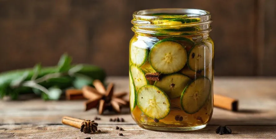 Concombres marinés sucrés-épicés à l'ancienne