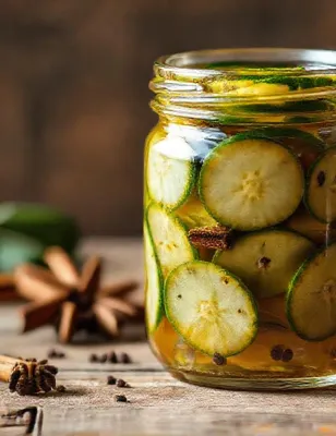 Concombres marinés sucrés-épicés à l'ancienne