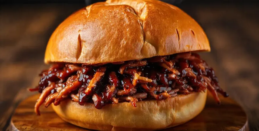 Effiloché de jambon à la sauce barbecue acidulée