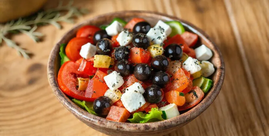 Salade estivale à la grecque et feta AOP