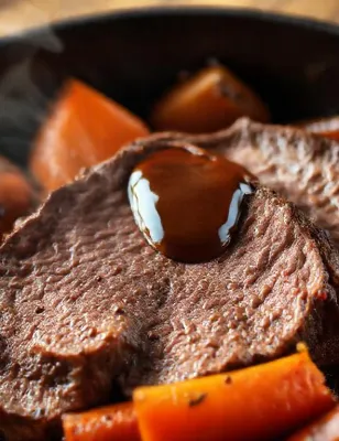 Paleron de bœuf braisé aux légumes racines