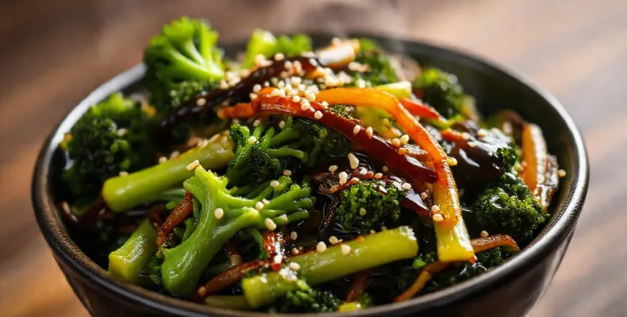 Brocolis sautés au sésame et à la sauce soja
