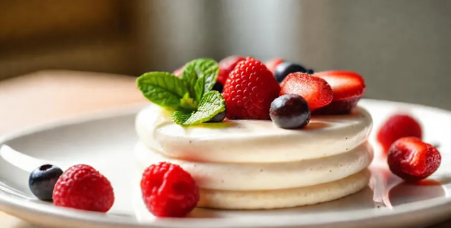 Bavarois à la vanille et aux fruits frais