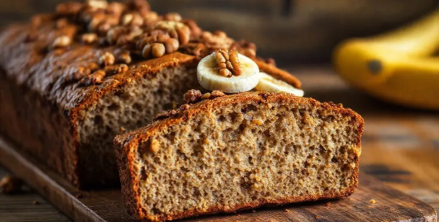 Cake à la banane et aux noix