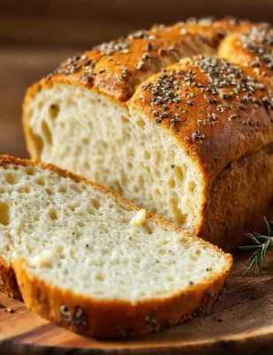 Pain moelleux au babeurre, pomme de terre et thym