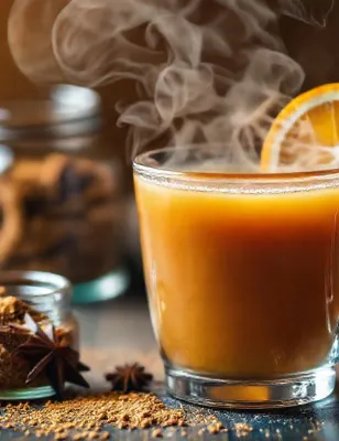 Mélange instantané pour boisson chaude aux agrumes et épices