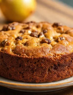 Gâteau rustique aux pommes et aux noix