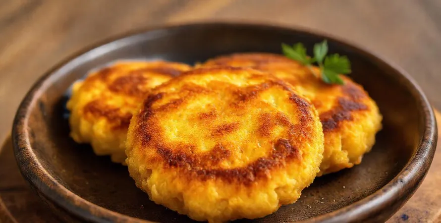 Galettes dorées à la farine de maïs