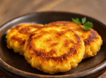 Galettes dorées à la farine de maïs