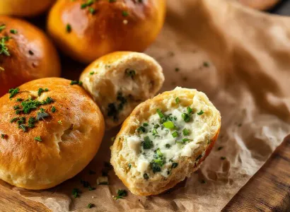 Petits pains moelleux au fromage et herbes