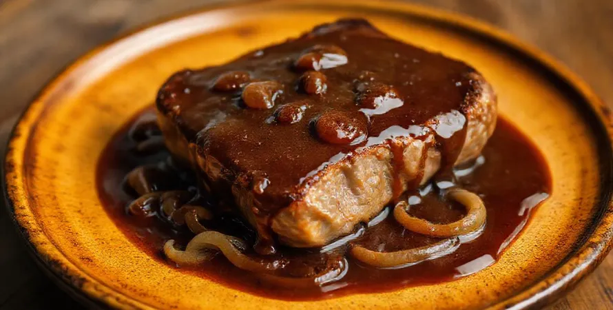 Côtes de porc braisées aux oignons