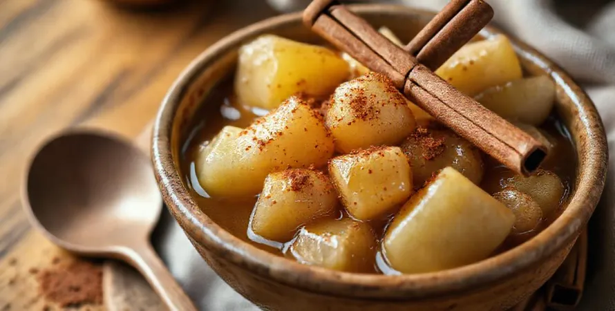 Compote de pommes rustique à la cannelle