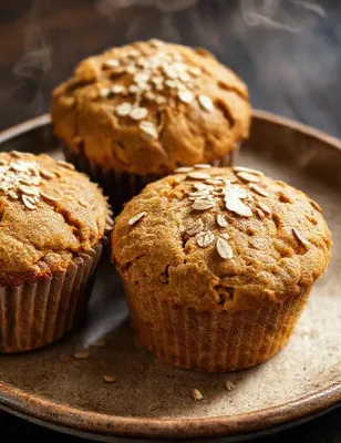 Muffins au son de blé, avoine et levain