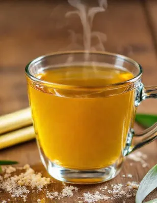 Infusion à la citronnelle fraîche et sucre de palme