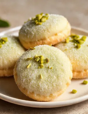 Sablés fondants à la pistache