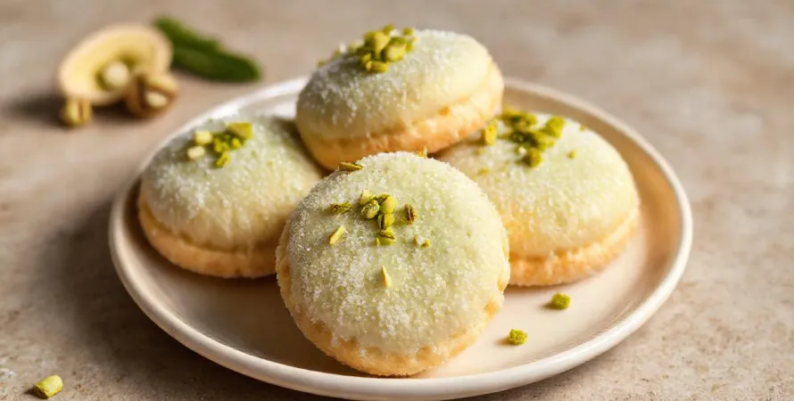 Sablés fondants à la pistache