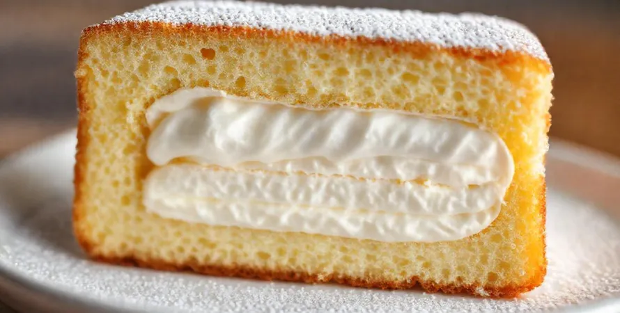Gâteau moelleux fourré à la crème vanillée