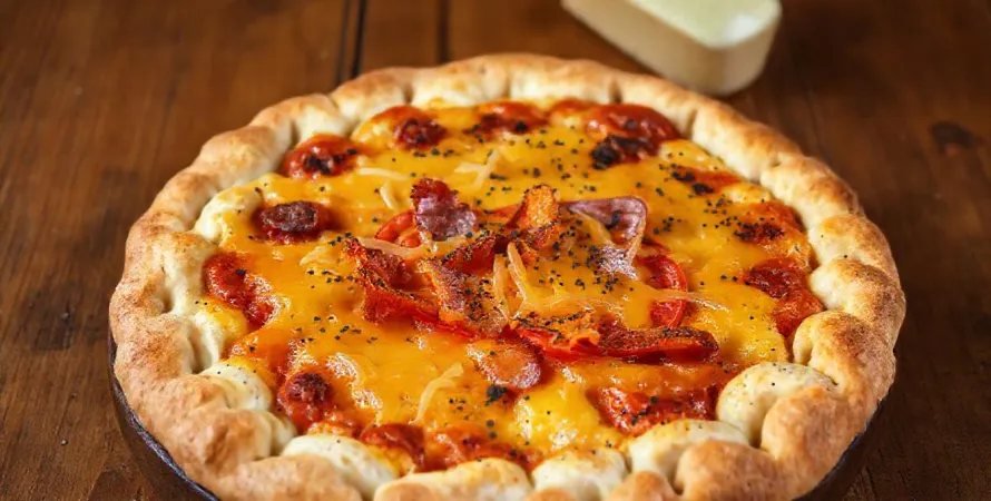 Tarte aux tomates, bacon et cheddar