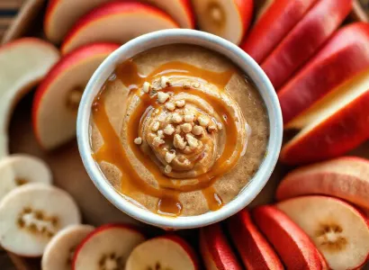 Trempette crémeuse à la cacahuète et saveur caramel