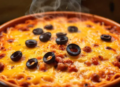 Gratin de spaghettis au bœuf façon texane