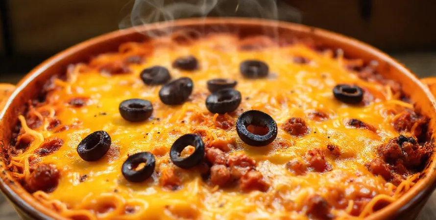 Gratin de spaghettis au bœuf façon texane