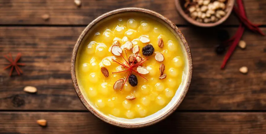 Pudding de tapioca à la cardamome et au safran