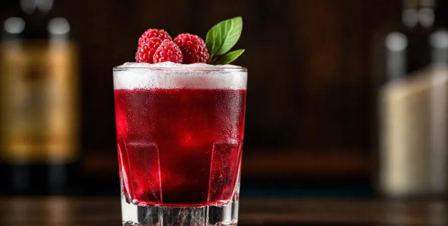 Cocktail Framboise, Café et Canneberge