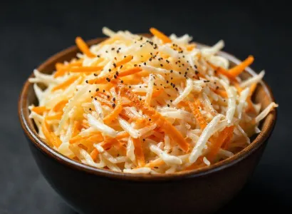 Coleslaw traditionnel au chou blanc et carottes