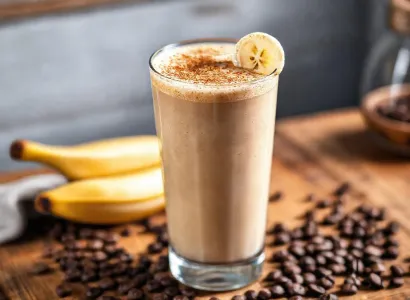 Smoothie à la banane, café et épices