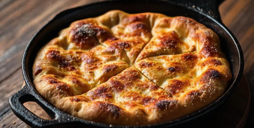 Pâte à pizza croustillante à la poêle