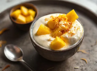 Shrikhand à la mangue et à la cardamome