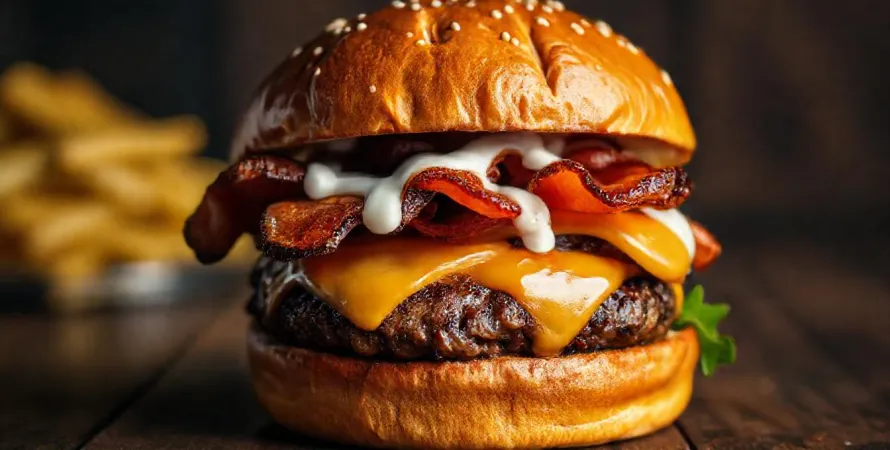Burger de Pennsylvanie bœuf et chair à saucisse