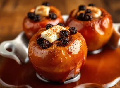 Pommes au four caramélisées au sirop d'érable