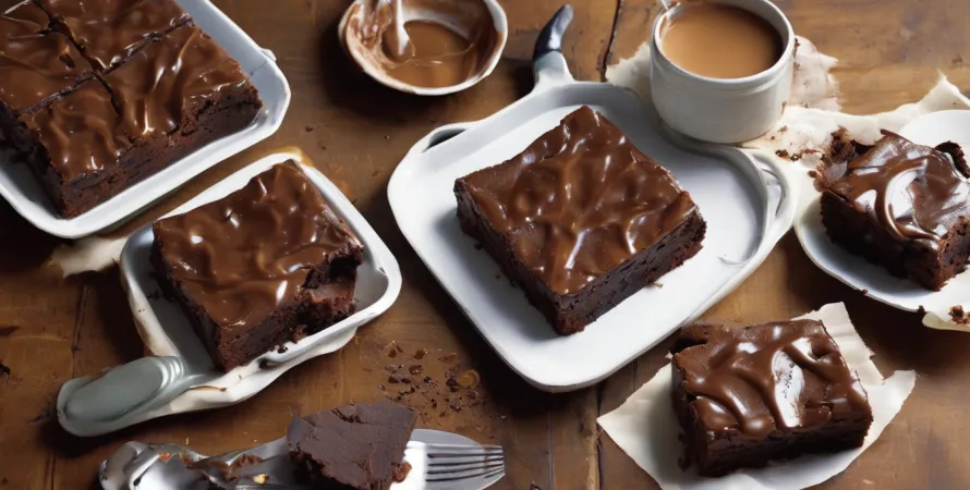 Brownies au chocolat et caramel
