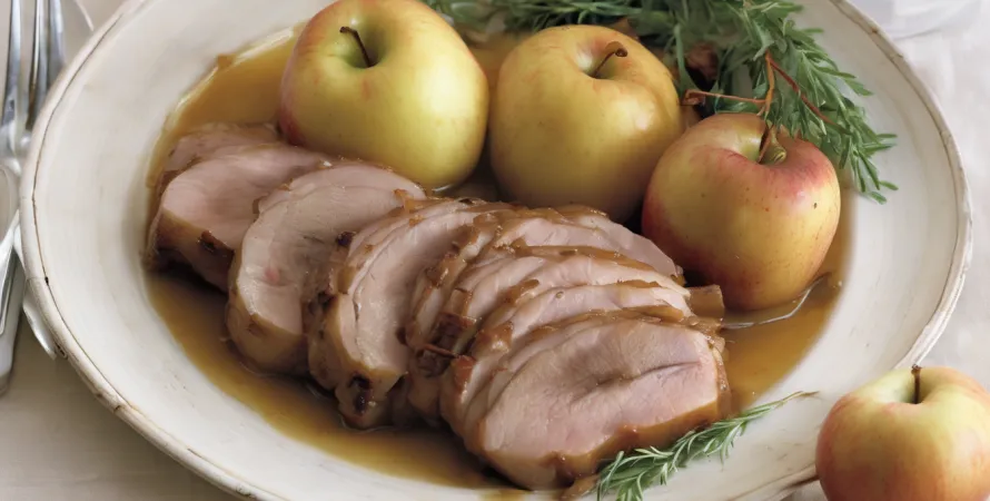 Côtes de porc au pomme et aux pommes de terre