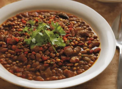 Chili au porc et aux lentilles