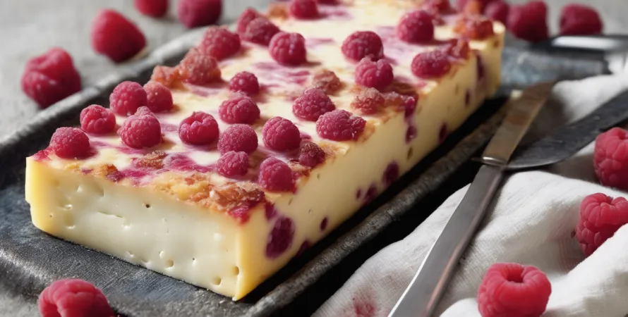 Barres de fromage aux framboises