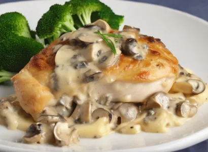 Poulet au FROMAGE et champignons