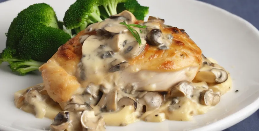 Poulet au FROMAGE et champignons