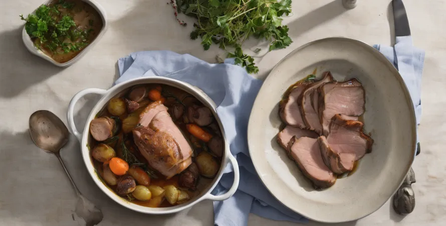 Côtes de porc au pot