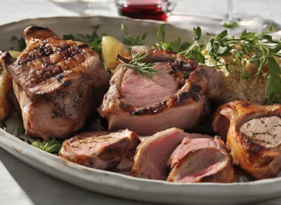 Côtes de porc grillées farcies