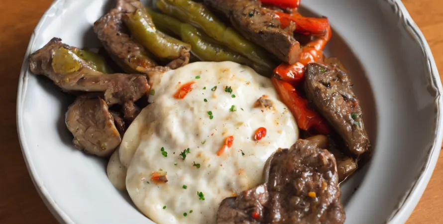 Poivrons et boeuf sautés