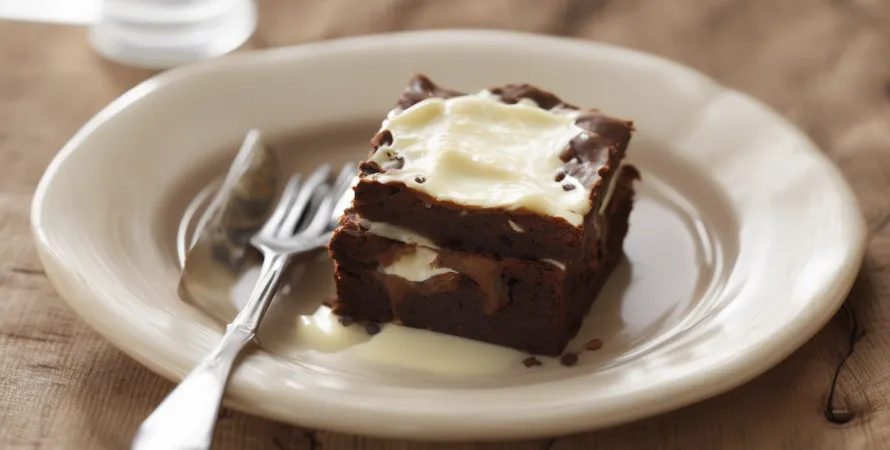 Brownies au fromage créme au café