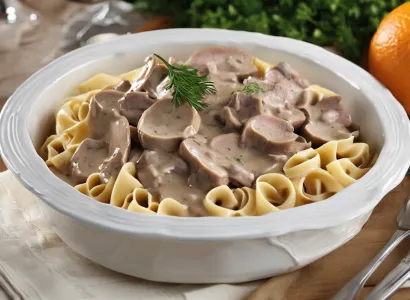 Pork Stroganoff à l'orange