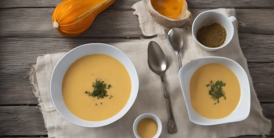 Potage de courge au lait de coco