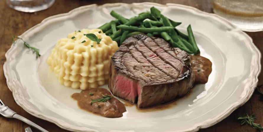 Steak de Salisbury avec pâtes