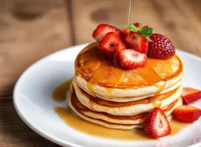 Pancakes à la crème fraîche et fromage blanc