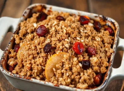 Pomme et cranberry croustillant