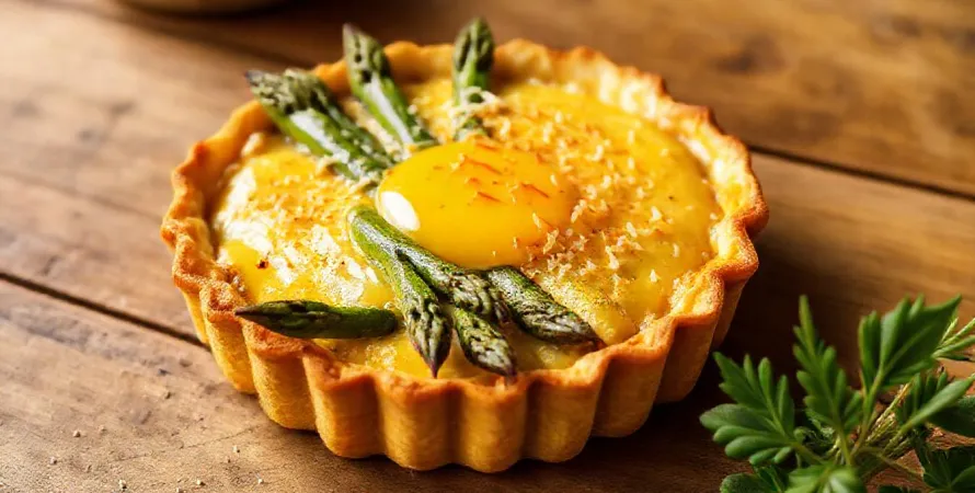 Tarte aux asperges et parmesan
